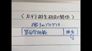 【算命学】五行相生相剋関係