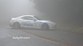 濡れた落葉でスピン続出！！  雨の新城ラリー