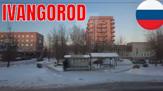 Westernmost Russian Border Town 'IVANGOROD' drive-through