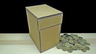 How to Make a Magic Drawer Piggy Bank With Cardboard - DIY piggy bank at home