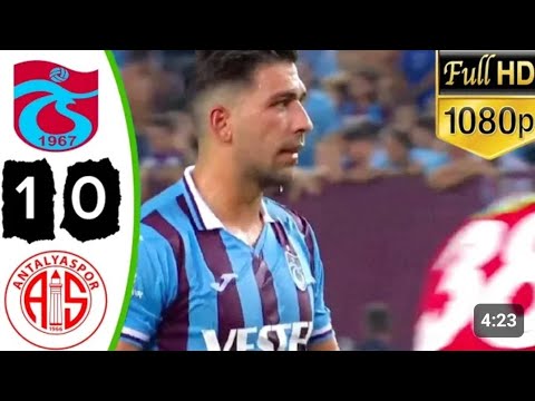 Trabzonspor 1-0 B.Antalyaspor / Maç Özeti - YouTube