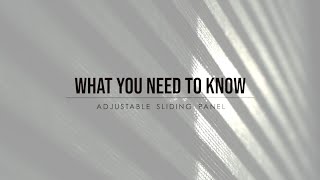 Watch This Before You Buy Adjustable Sliding Panels | GoDear Design