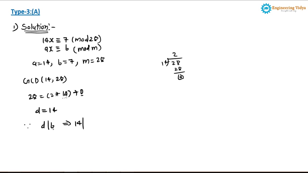 23. Solution Of Linear Congruence 𝒂𝒙 ≡ 𝒃(𝒎𝒐𝒅 𝒎) Part-1 - YouTube