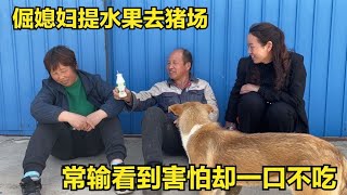 倔媳妇提水果去猪场，常输看到害怕却一口不吃，直言套路太深