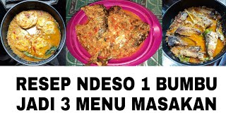 RESEP MASAKAN NDESO DARI MBAH, 1 BUMBU BISA JADI 3 MENU MASAKAN YANG ENAK DAN MUDAH ! WAJIB COBA !!