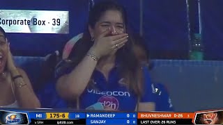 Sara Tendulkar Crying Video When Tim David got Run Out by T Natarajan in MI vs SRH Match