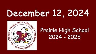 PHS Announcements  - December 12, 2024