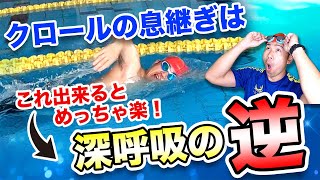 【上達への近道】クロールの息継ぎを根本から変える！正しい息継ぎとコツを徹底解説！