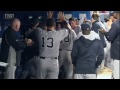 nyy@tor bird belts clutch three run homer in 10th