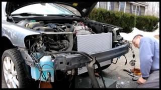 Volvo S60R 2004 rebuild after wrecked front end part 1