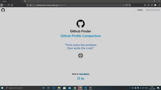 Github Profile - Find and compare web app using vanilla Javascript | Machine Coding Round