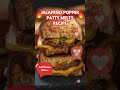 Jalapeño Popper Patty Melts Recipe