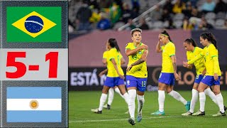 Brazil vs Argentina Highlights | 2024 Concacaf Women's Gold Cup | 3.2.2024