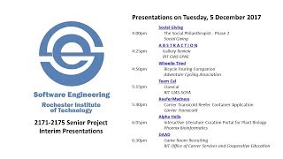 RIT SE Senior Project Presentations - 2017-12-05