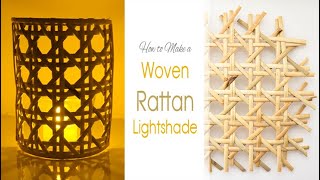 How to: WEAVE WITH CANE | DIY Rattan Tealight Shade | Home Decor Craft Project