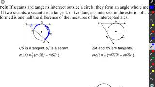 Tangents Secants and Arcs