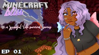 a PEACEFUL start | Minecraft Bliss Survival Series