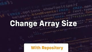 change array size