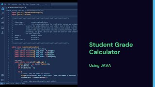 Student Grade Calculator Using Java || java project | codsoft Intership | java developer |Intership