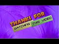 Thanks For Watching Cool Outro Free