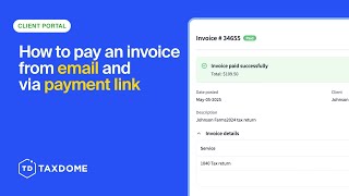 Client Portal: Paying invoices from email and payment link