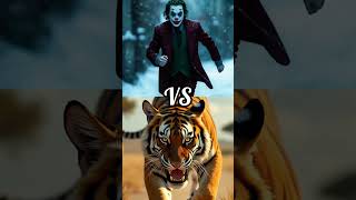 Joker Vs Animals vs lion 🤯 #marvel #dc #ai #jocker #vs #shorts