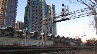 Go Transit Train 2727 Toronto Union 1610-Milton 1710 arriving at Kipling. January 6/2025