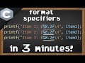 C format specifiers 🔧