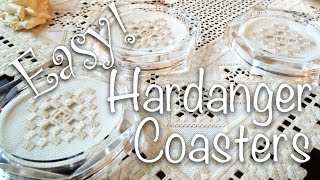 Hardanger Embroidery Tutorial for Beginners, Hardanger Embroidery in a Coaster