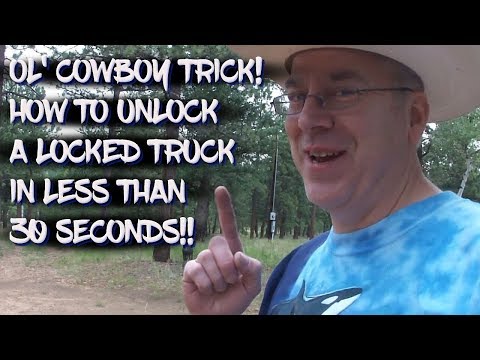 How do you open a locked truck door?