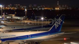 【旅客機映像】羽田空港第二ターミナル 夜景   HND/RJTT