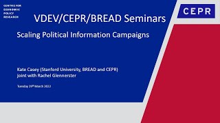 VDEV/CEPR/BREAD 26 - Scaling Political Information Campaigns