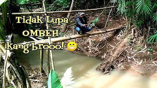 Microfishing adventure.,Bawah jembatan bambu, pohon kiray dan bendungan parit wader uceng bersarang