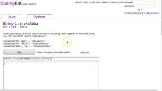 Codingbat - makeAbba (Java)