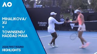 Xu/Mihalikova v Haddad Maia/Townsend Highlights| Australian Open 2024 First Round