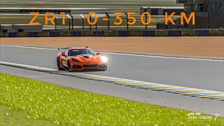 GT7 | C7 Corvette ZR1 acceleration 0-350 km with manual clutch