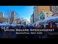 Exploring Union Square Greenmarket: A Walking Tour through the streets NYC | 4K video