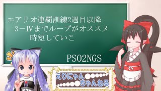 【PSO2NGS】エアリオ連覇訓練は3－Ⅳループでちょっと時短っ