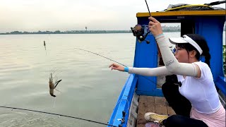 Câu Trúng Nhiều Tôm Bự Làm Món “ Tôm Rang Muối “ Trên Sông Đồng Nai | Fishing on the Dong Nai River