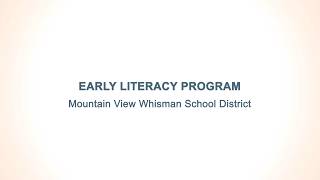 MVWSD - Early Literacy Program