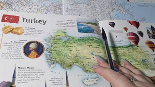 ASMR ~ Facts about EVERY Country in Asia! ~ Soft Spoken Tracing Page Turning