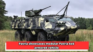 Patria showcases modular Patria 6x6 armored vehicle