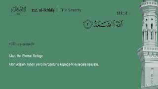 Juz Amma  Al Ikhlas   Mishary Rashid Alafasy English, Indonesian translation