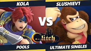 Glitch Konami Code  - Kola (Roy) Vs. Slushiev1 (Donkey Kong) Smash Ultimate Tournament