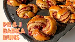 The Best PB\u0026J BABKA Bun (Twisted Bread) Recipe | 너무 맛있음 주의! 피넛버터젤리 바브카 (트위스트 브레드) 번 만들기 | パンレシピ