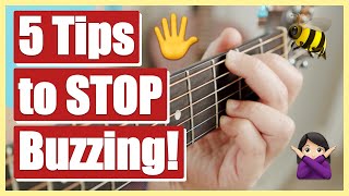 5 Tips to STOP String Buzzing on the Guitar! 🖐️ (for the Beginner Guitar Player)