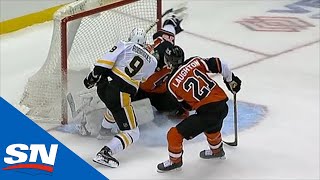 Carter Hart Flashes Blocker To Rob Evan Rodrigues On The Doorstep
