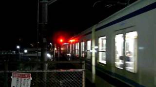 東武野田線情景@馬込沢駅発車 夜 tobu series 8000 EMU on Noda line