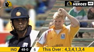 Sachin \u0026 Manoj demolishing Shane warne | 19 Runs In an Over against Great Shane Warne