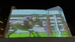 【VR180】第74回さっぽろ雪まつり 大通会場５丁目　栄光を目指し駆けるサラブレッド プロジェクションマッピング